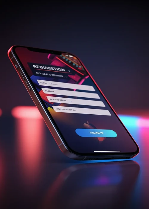 Detailed registration form interface for Pyramid Spins Casino account setup and verification